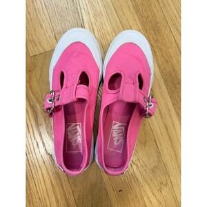 VANS Mary Janes Azalea Pink Style 93 Sneakers Women's 5.5 Heart Buckle